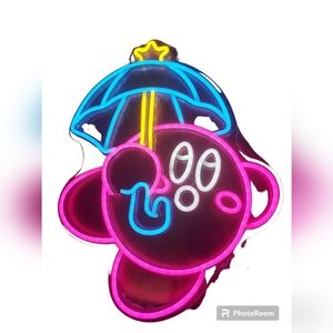 Kirby neon light up wall art